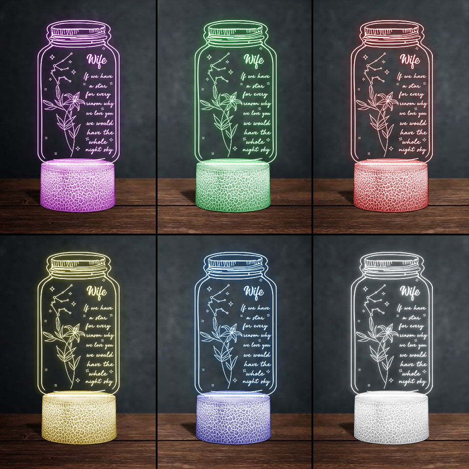 If I Had A Star Birth Flower Zodiac Sign - Gift for mom, grandma, daughter, wife, girlfriend, dad, grandpa, boyfriend, husband - Personalized Shaped Plaque Light Base