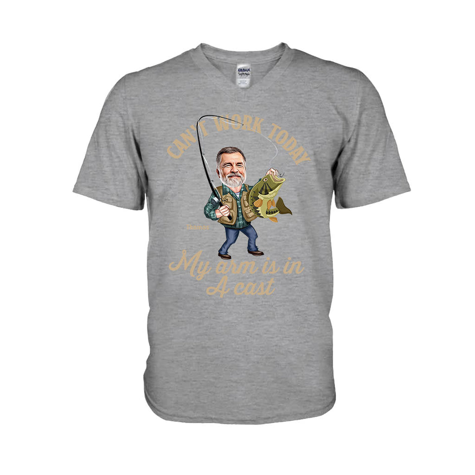 Photo Inserted Funny Fishing - Personalized Fishing T-shirt & Hoodie