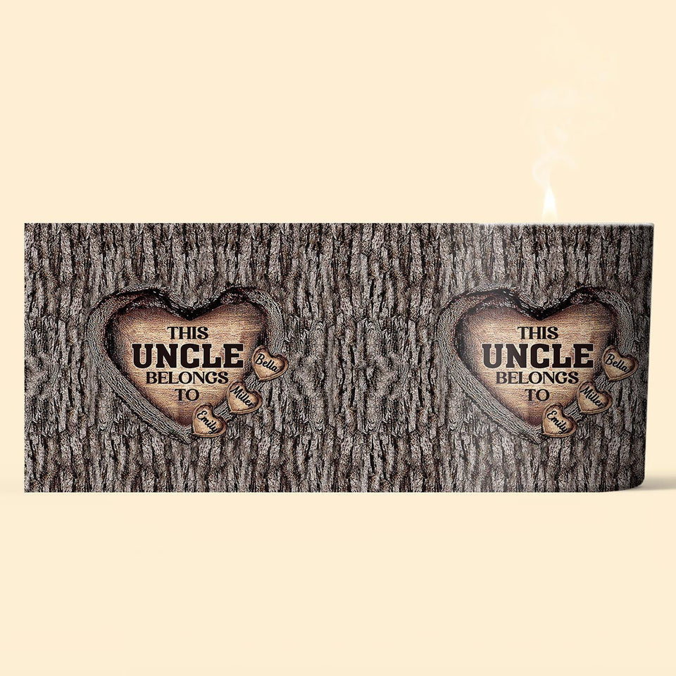 Dad's Heart - Gift for dad, grandma, grandpa, mom, uncle, aunt, brother, sister - Personalized Candle With Wooden Lid