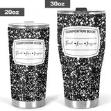 Composition Book Teacher Tumbler 0622