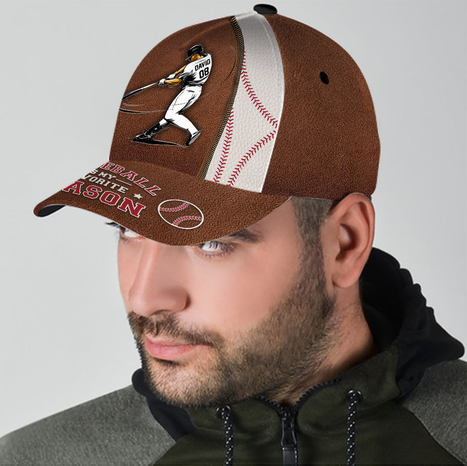 Baseball Is My Favorite Season - Personalized Baseball Classic Cap
