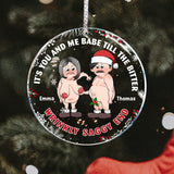 The Bitter Wrinkly Saggy End - Personalized Couple Transparent Ornament