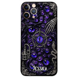 Gothic Pentacle Witchy Vibe - Personalized Witch Leather Phone Case