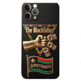 The Blackfather - Personalized Father 3D Embossed Leather Phone Case