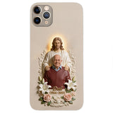 Memorial Gift Idea, Gift for Lost of Loved Ones - Personalized Memorial 3D Embossed Leather Phone Case