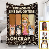 Like Mother Father Like Daughter Son Cats Dogs Pet Lover - Personalized Cat Blanket