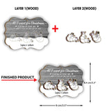All I Want For Christmas - Personalized Couple 2 Layered Piece Ornament