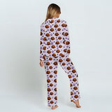 Dog Mom Vibes - Personalized Dog Button Down Pajamas