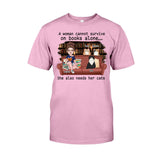 Just A Girl Who Loves Book - Personalized Book T-shirt & Hoodie