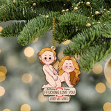 I Love You - gift for husband, wife, boyfriend, girlfriend - Personalized Wooden Card Pop Out Ornament