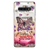 Positive Affirmations Butterfly - Personalized Butterfly Clear Phone Case