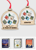 A Year Of Books - Personalized Book 3 Layered Shaker Ornament
