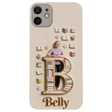 Book Lovers Gift - Personalized Book 3D Embossed Leather Phone Case