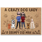 A Crazy Dog Lady - Personalized Doormat With Coir Pattern Print