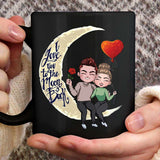 I Love You To The Moon And Back - Personalized Couple Mug