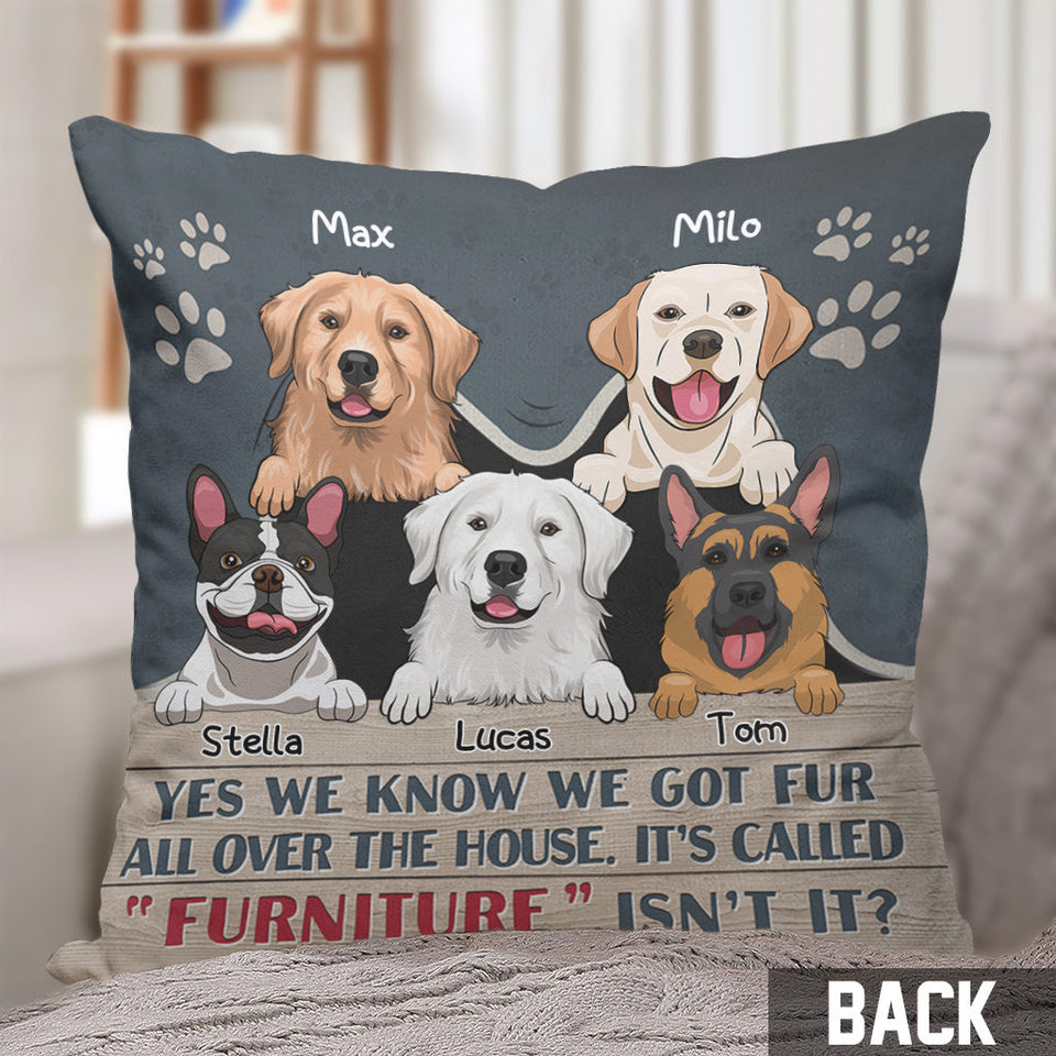 Yes We Know - Personalized Dog Throw Pillow
