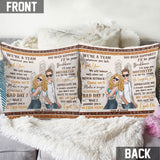 We're A Team - Personalized Couple Throw Pillow