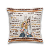 We're A Team - Personalized Couple Throw Pillow