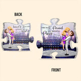The Day I Found My Missing Piece - Personalized Couple Custom Shaped Acrylic Plaque