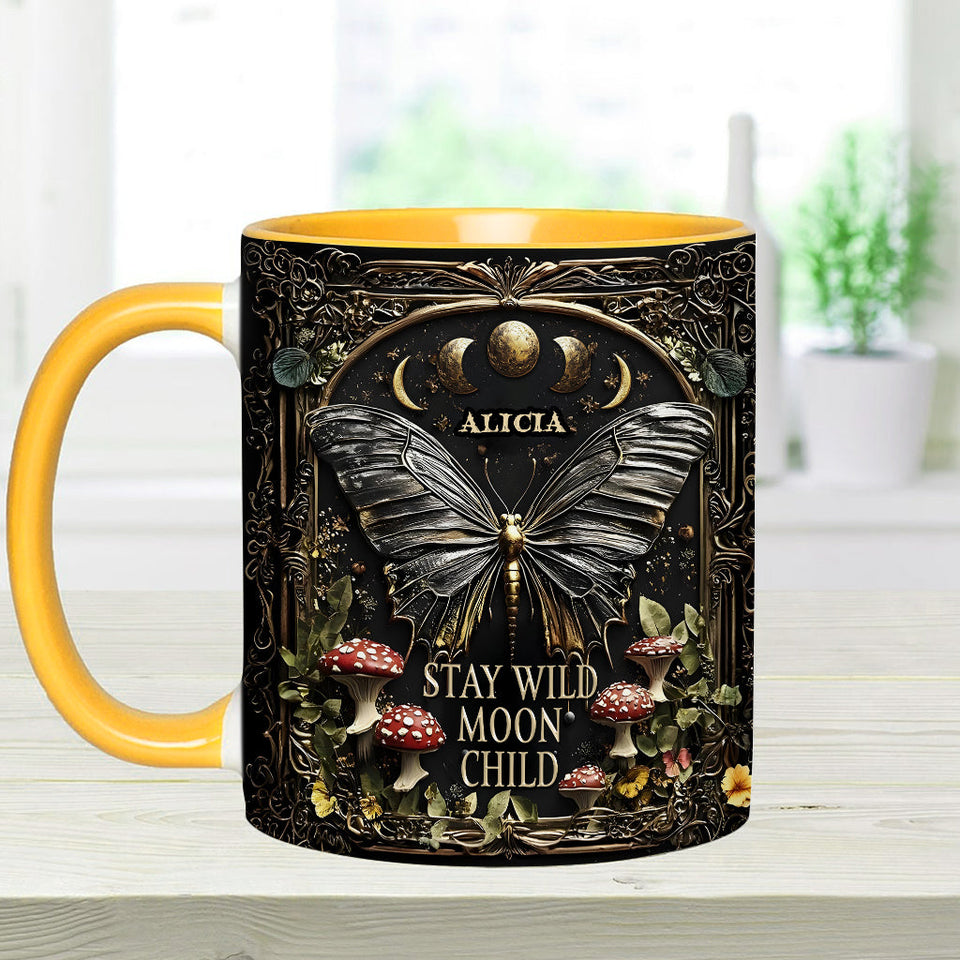 Stay Wild Moon Child - Personalized Hippie Accent Mug