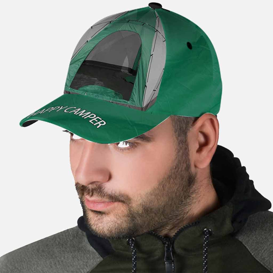 Happy Camper Cap With Printed Vent Holes