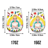 It Takes A Big Heart - Personalized Teacher All Over Wine Glass