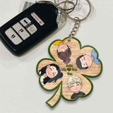 Lucky Charms - Personalized Father's day Grandpa Keychain (Printed On Both Sides)