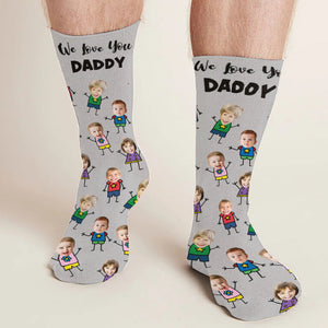 We Love You - Personalized Father Socks