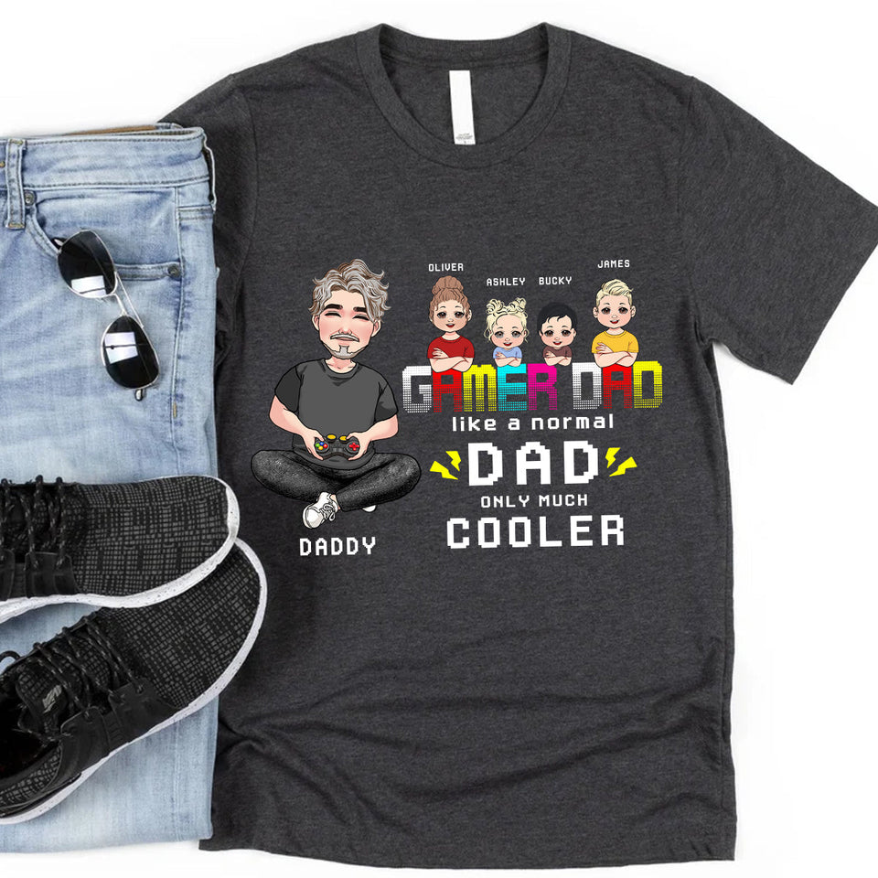 Gamer Dad - Personalized Video Game T-shirt and Hoodie