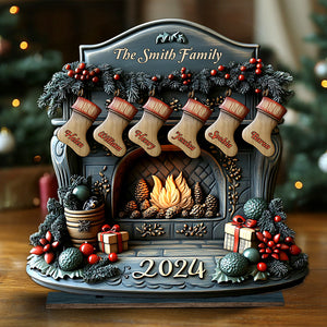 Hanging Stocking - Personalized Family 1 Layered Big Freestanding