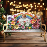 You Left Paws Prints On Our Hearts - Personalized Dog Wooden Bench