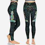 Namaste Green - Personalized Yoga Hollow Tank Top and Leggings