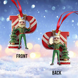 Merry Christmas Alphabet - Personalized Kid Ornament