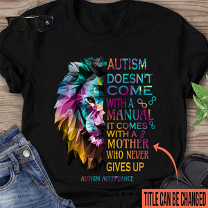 N'abandonnez jamais - T-shirt et sweat à capuche personnalisés pour la sensibilisation à l'autisme