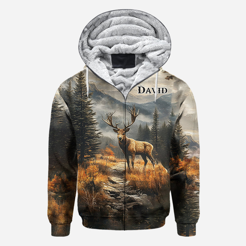 Any Name Beautiful Deer - Personalized Hunting All Over Shirt