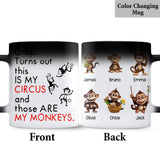 Mother's Monkeys in Circus - Personalized Mother Mug