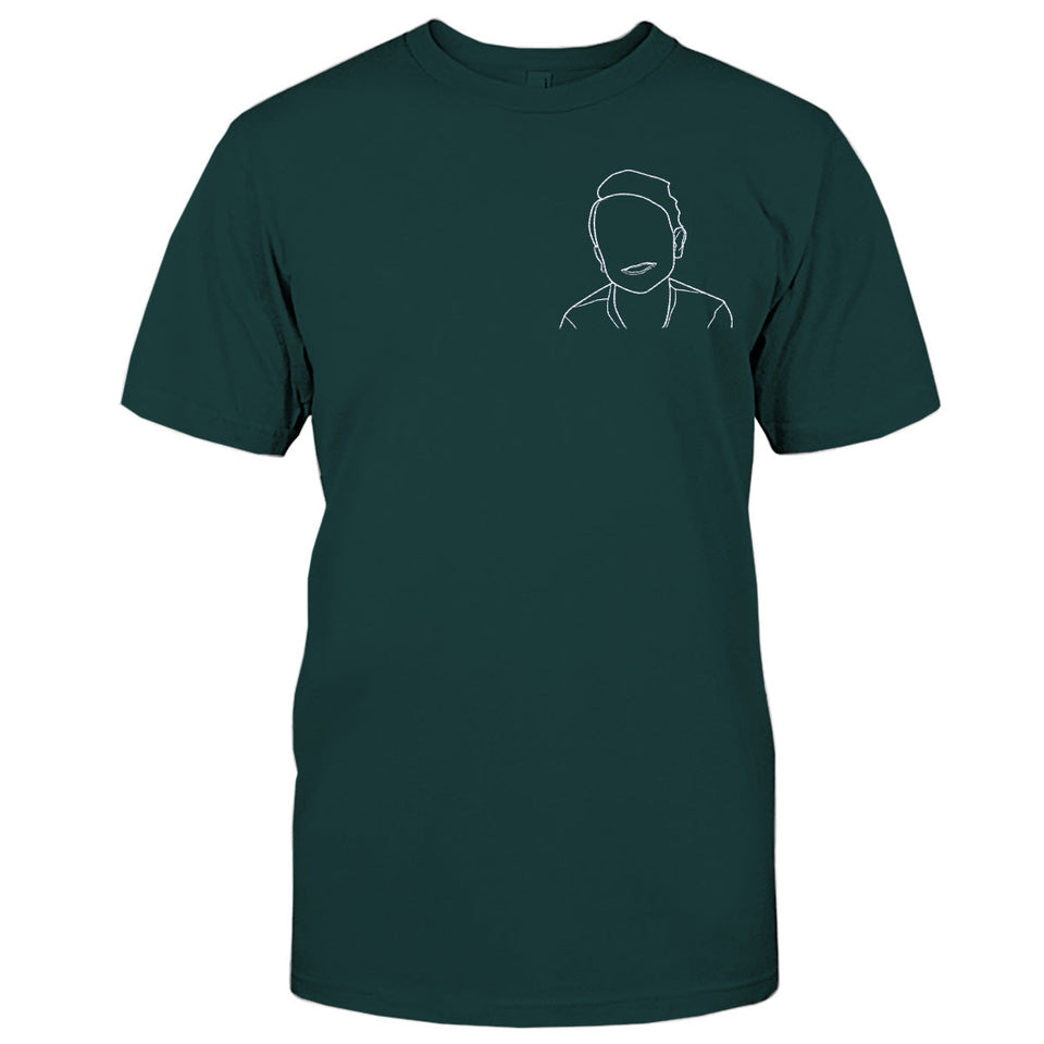 Custom Line Art - Personalized Kid Embroidered T-shirt