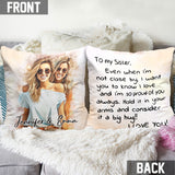 Big Hug - Personalized Sibling Throw Pillow