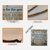 In This House We Hunt - Personalized Hunting Custom Shaped Wood Sign