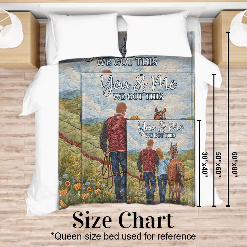 You and Me We Got This - Personalized Horse Blanket