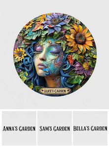 My Garden - Personalized Gardening Round Metal Sign
