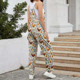 Floral Chicken - Personalized Chicken Loose-Fit Overalls/ Rompers