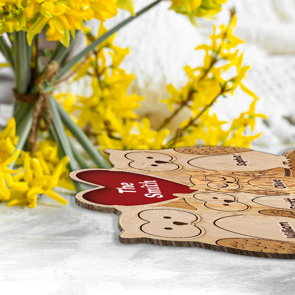 Happy Family - Personalized Family 1 Layered Big Freestanding