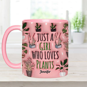 Just A Girl Who Loves Plants - Personalized Gardening Accent Mug