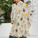 Flower And Bee - Personalized Bee Cardigan