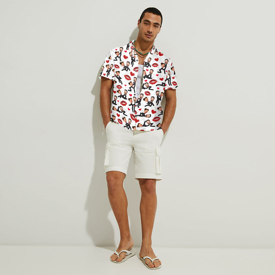 My Favorite Thing To Do - Personalized Couple Hawaiian Shirt