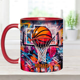 Cool Basketball Design - Personalized Basketball Accent Mug