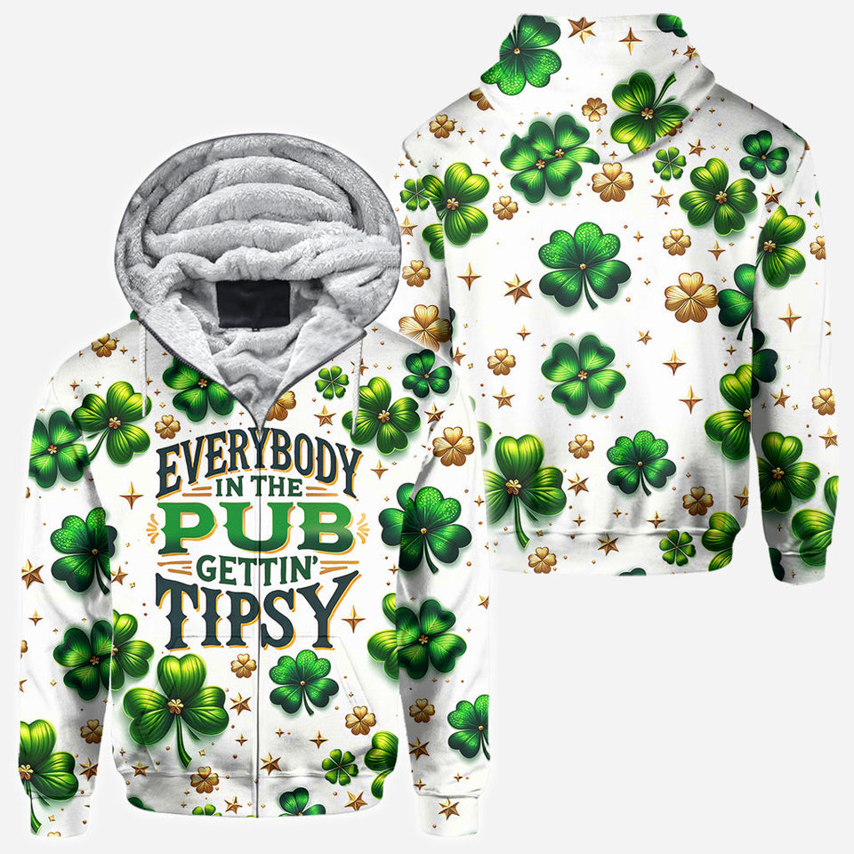 Everybody In The Pub Gettin' Tispy - Saint Patrick's Day All Over Shirt