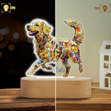 Always With You - Personalized Dog Shaped Plaque Light Base