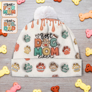 Best Dog Mom Ever - Personalized Dog Beanie Hat